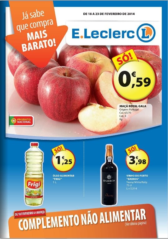 Antevisão folheto | E-LECLERC | Nacional de 18 a 23 fevereiro