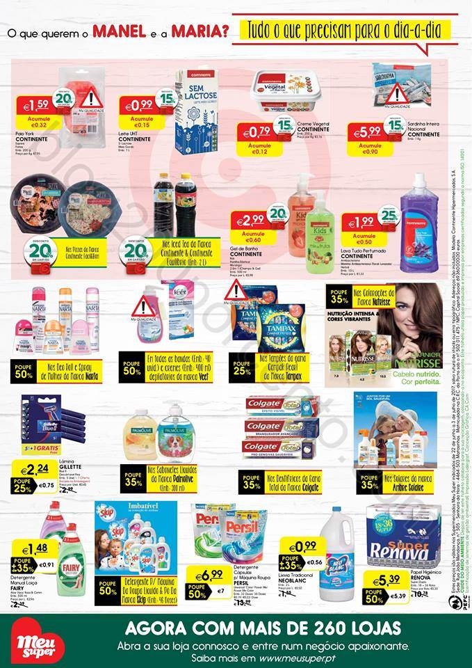 Antevisão Folheto MEU SUPER Promoções de 22 jun