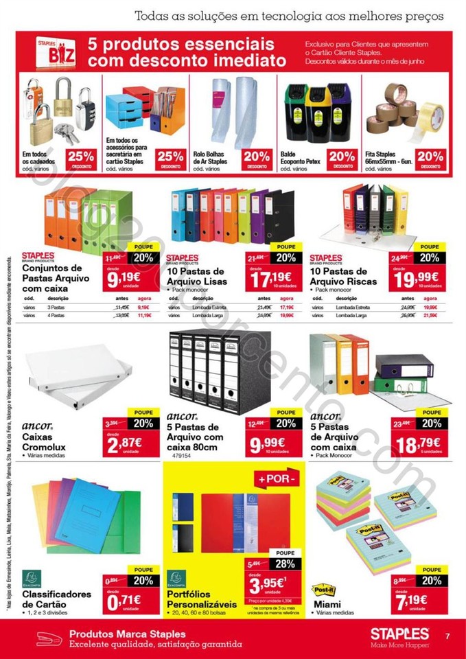Antevisão Folheto STAPLES Promoções de 31 maio 