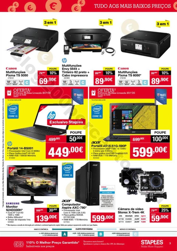 Antevisão Folheto STAPLES Promoções de 17 a 23 
