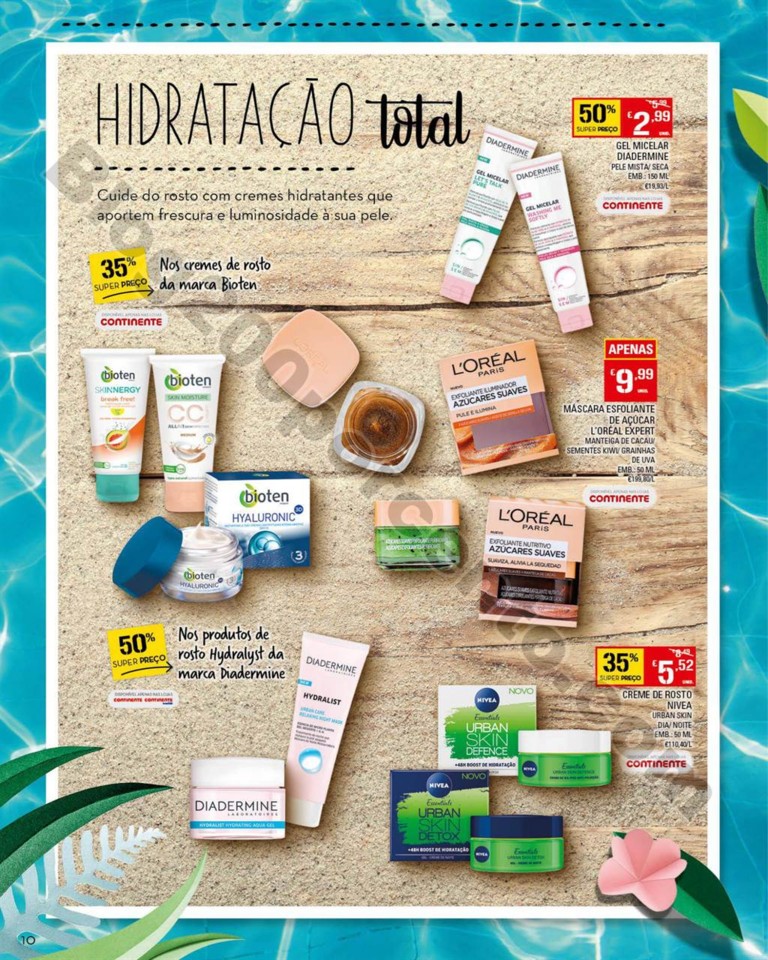 Antevisão Folheto CONTINENTE Beleza verão promo