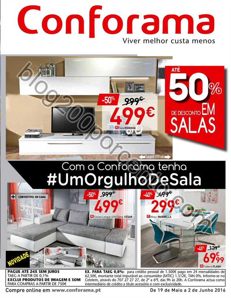 Antevisão Folheto CONFORAMA Promoções de 19 mai