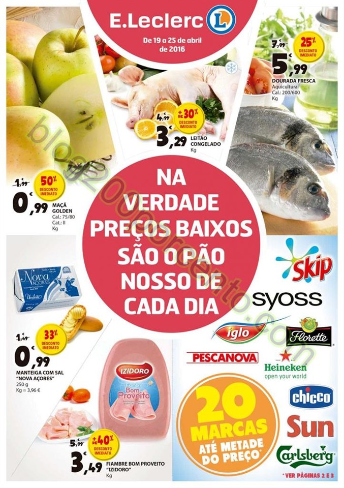 Antevisão Folheto E-LECLERC Promoções de 19 a 2