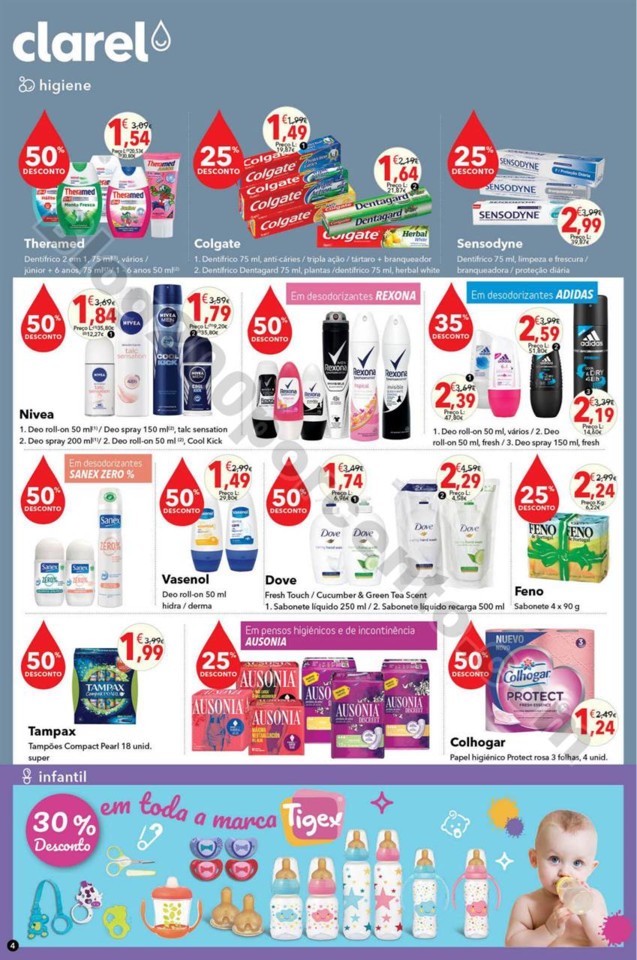 Antevisão Folheto CLAREL Promoções de 30 agosto