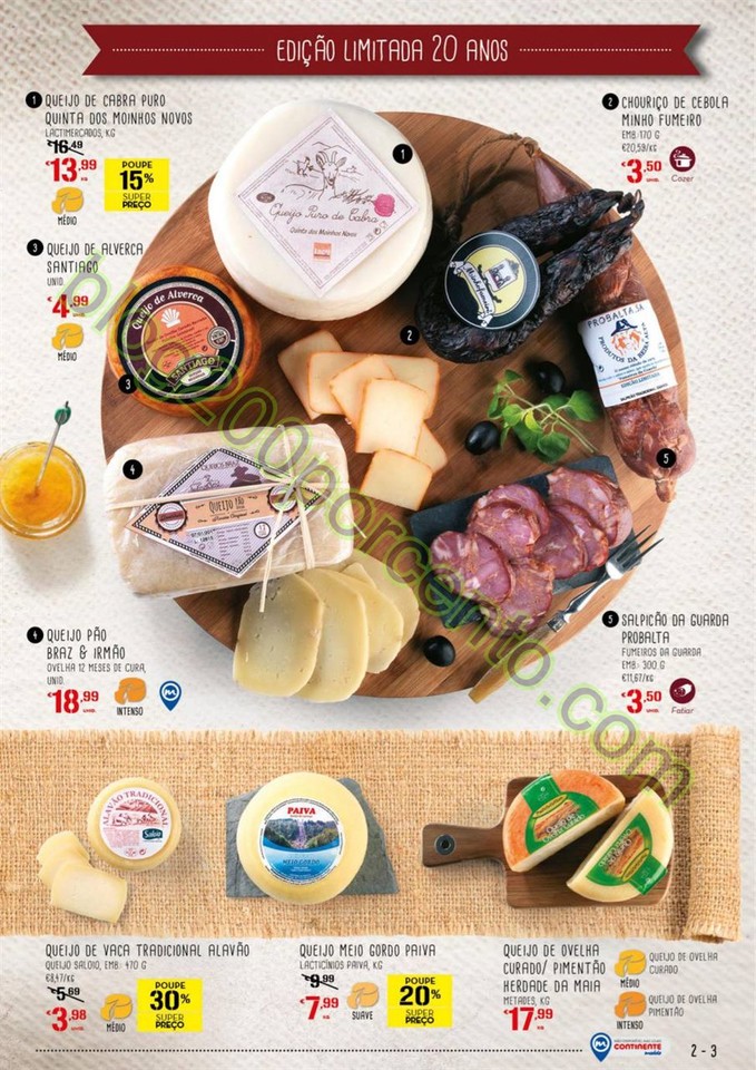 Antevisão Folheto CONTINENTE Feira queijos, enchi