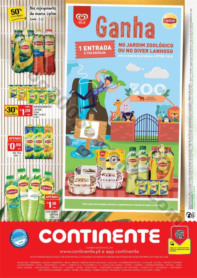 Antevisão Folheto CONTINENTE Bebidas e Gelados 26