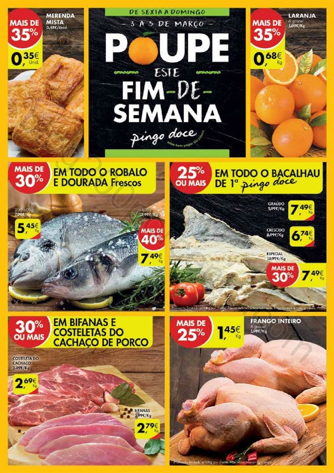 Antevisão Folheto PINGO DOCE Fim de semana promo