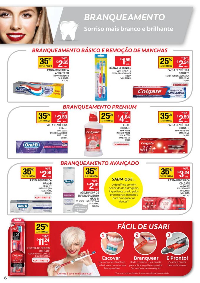 Antevisão folheto CONTINENTE Higiene oral 3 outub