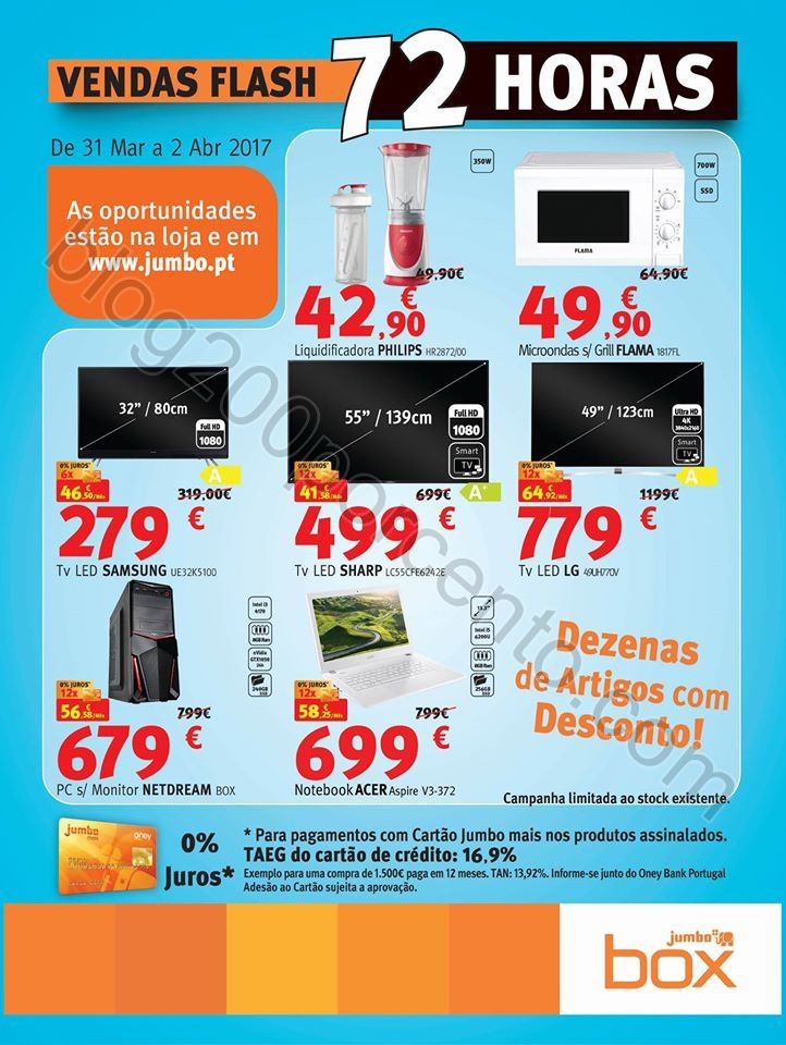 Vendas Flash JUMBO - BOX Promoções de 31 março 