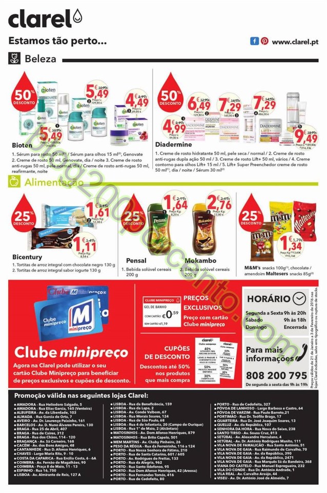 Antevisão Folheto CLAREL Promoções de 21 janeir