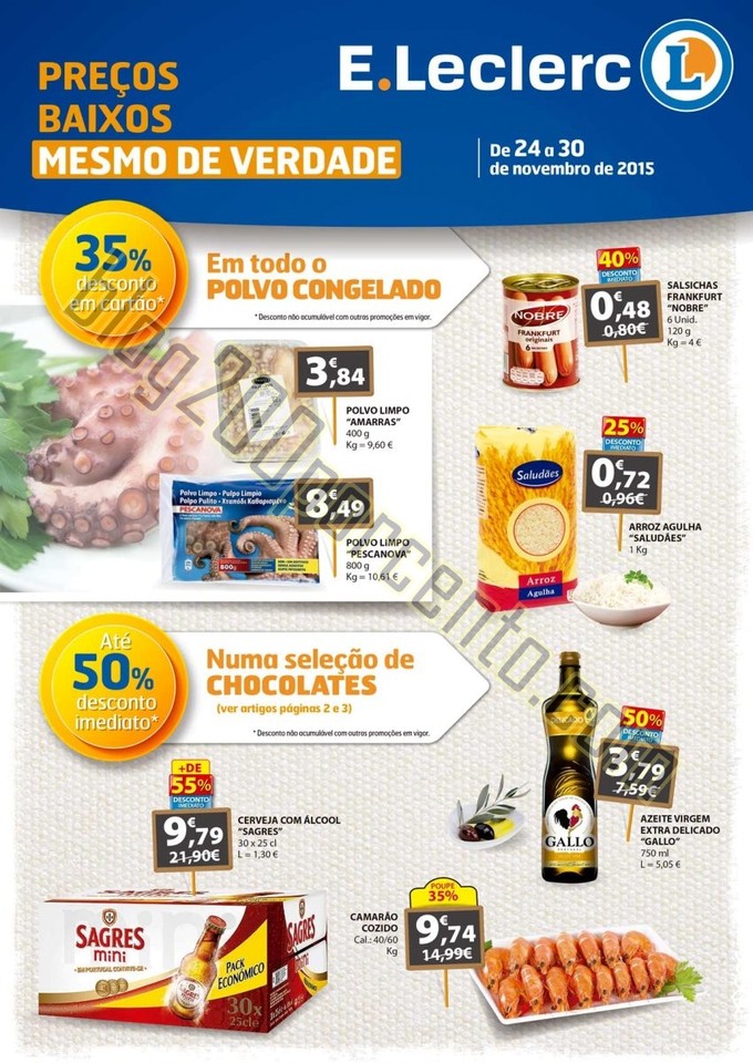 Antevisão Folheto E-LECLERC Promoções de 24 a 3