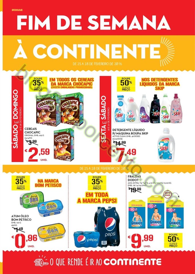 Antevisão Folheto CONTINENTE Fim de semana de 25 