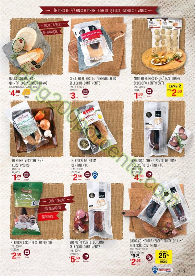 Antevisão Folheto CONTINENTE Feira queijos, enchi