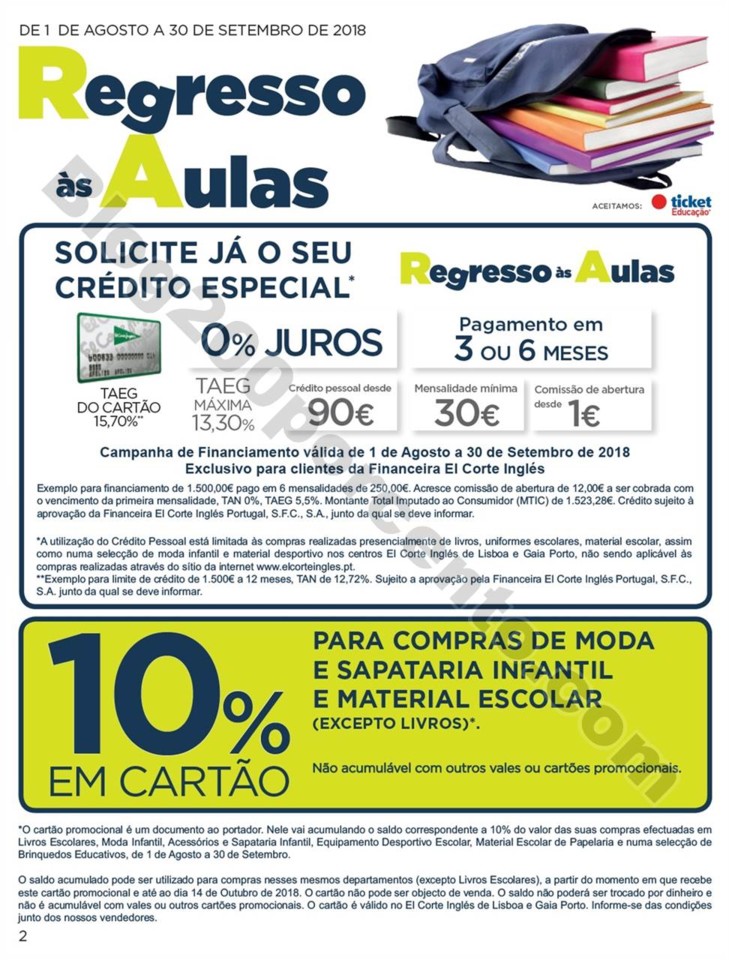 Antevisão folheto EL CORTE INGLÉS Promoções de
