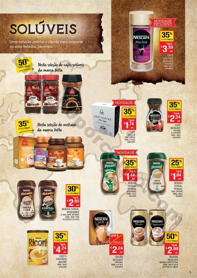 Antevisão folheto CONTINENTE Bebidas quentes prom