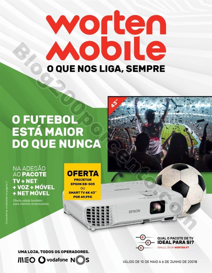 Antevisão Folheto WORTEN Mobile mundial promoçõ