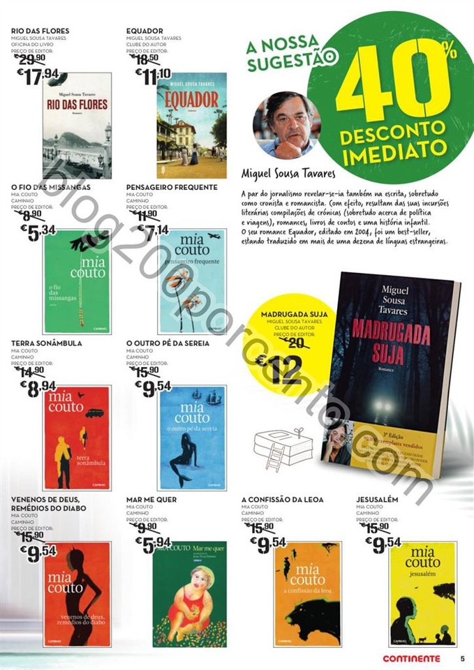 ANtevisão Folheto CONTINENTE Feira do livro promo