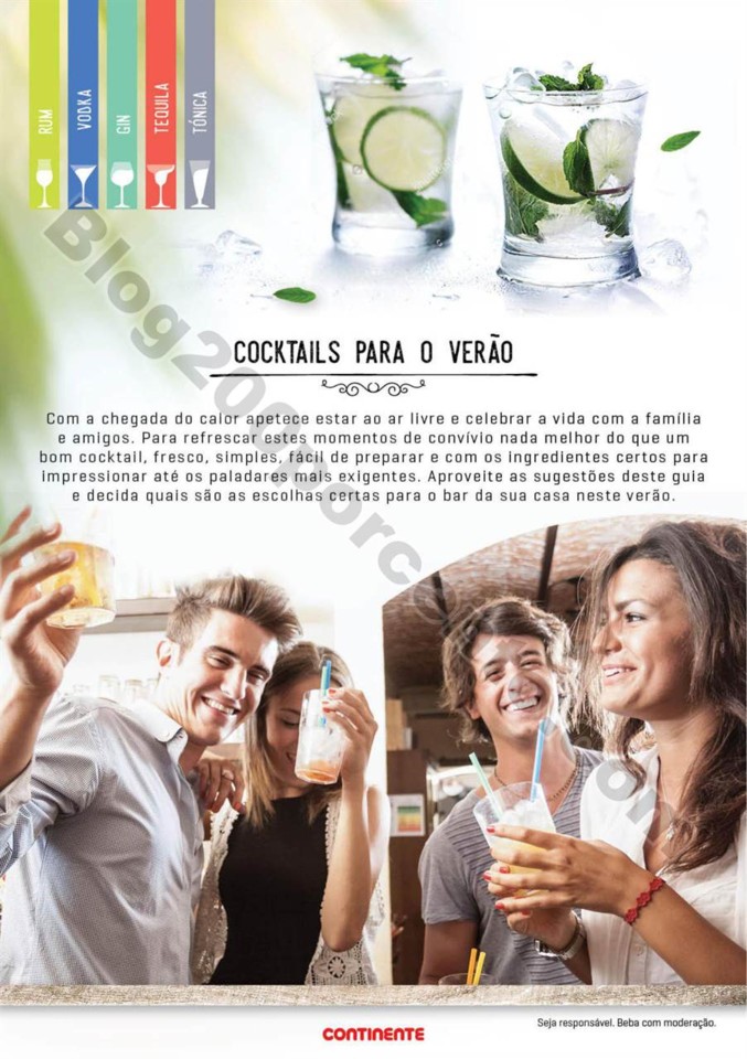Antevisão Folheto CONTINENTE Cocktails promoçõe