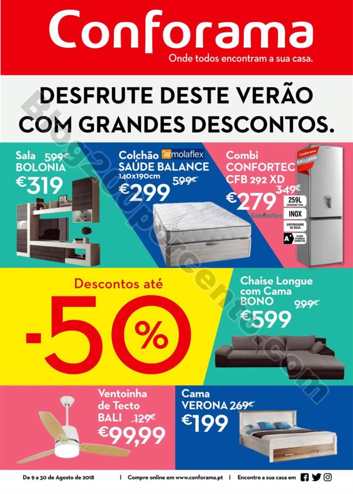 Antevisão Folheto CONFORAMA Promoções de 9 a 30