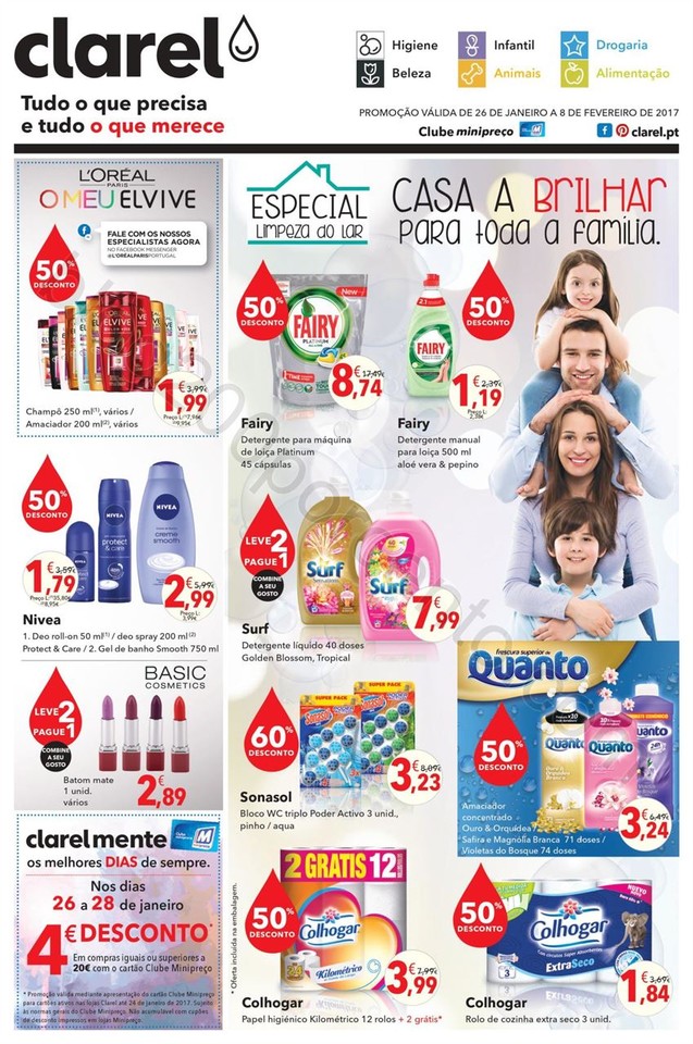 Antevisão Folheto CLAREL Promoções de 26 janeir