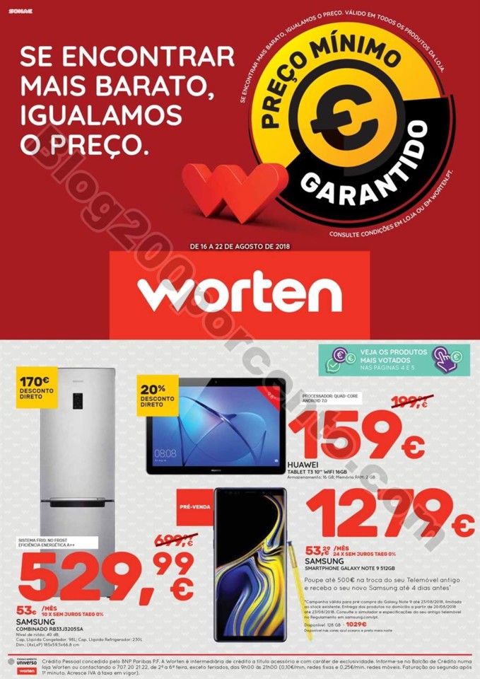 Antevisão Folheto WORTEN Promoções de 16 a 22 a