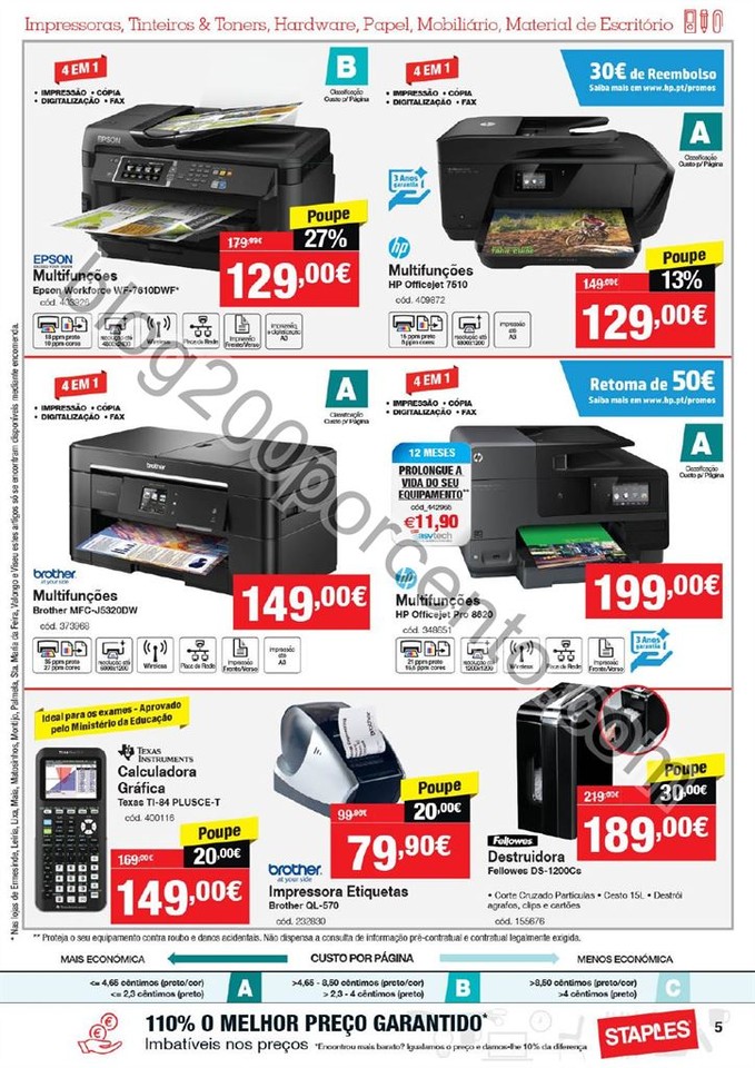 Antevisão Folheto STAPLES promoções de 19 a 31 