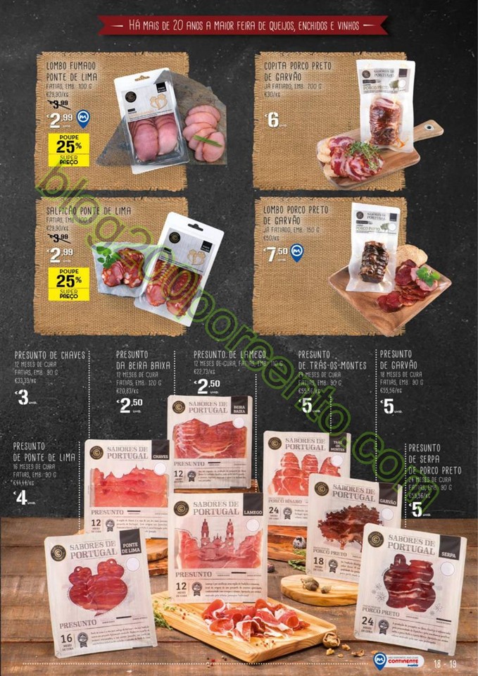 Antevisão Folheto CONTINENTE Feira queijos, enchi