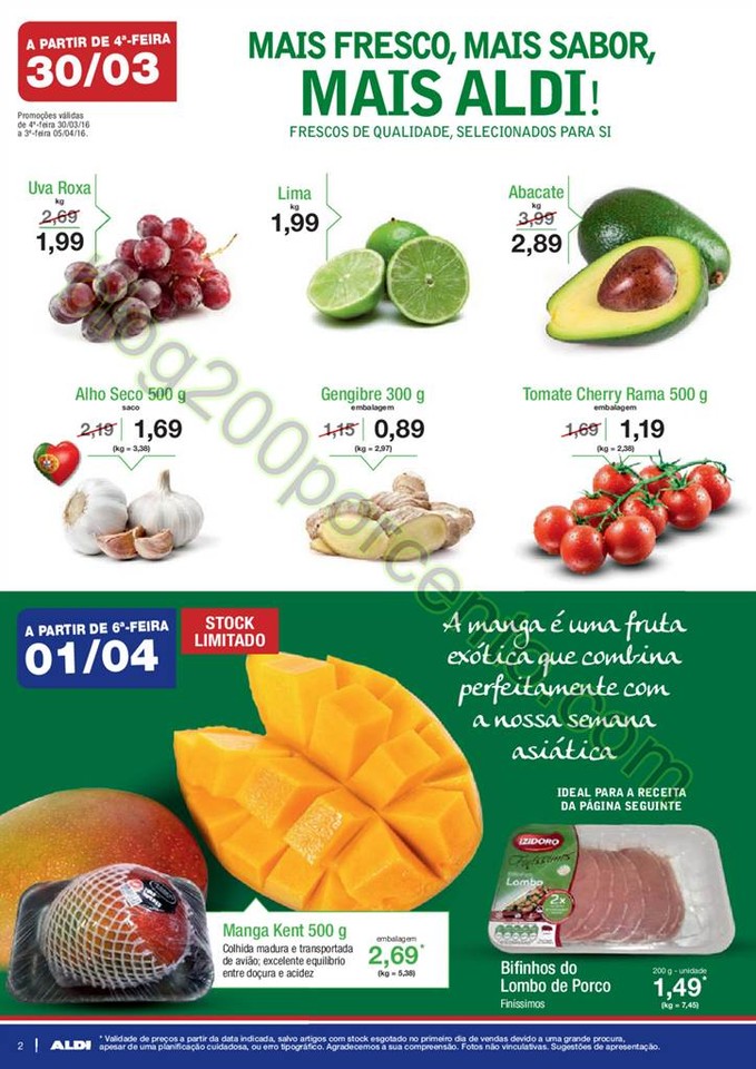 Antevisão Folheto ALDI promoções a partir de 30