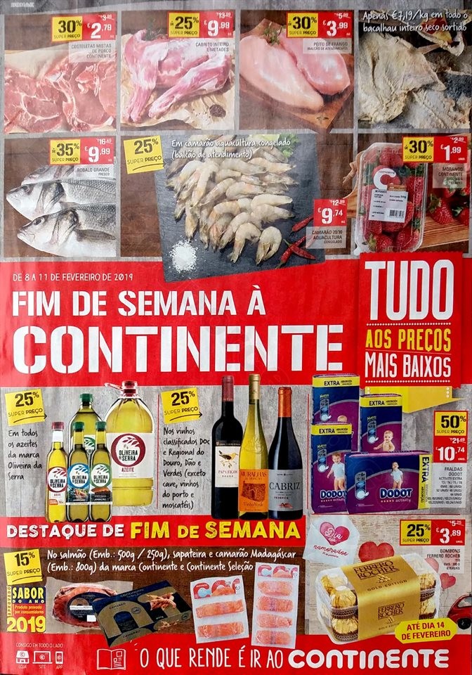 antevisao folheto continente fim de semana 8 a 11 