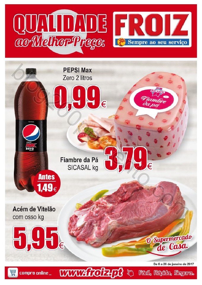 Novo Folheto FROIZ Promoções até 26 janeiro p1.