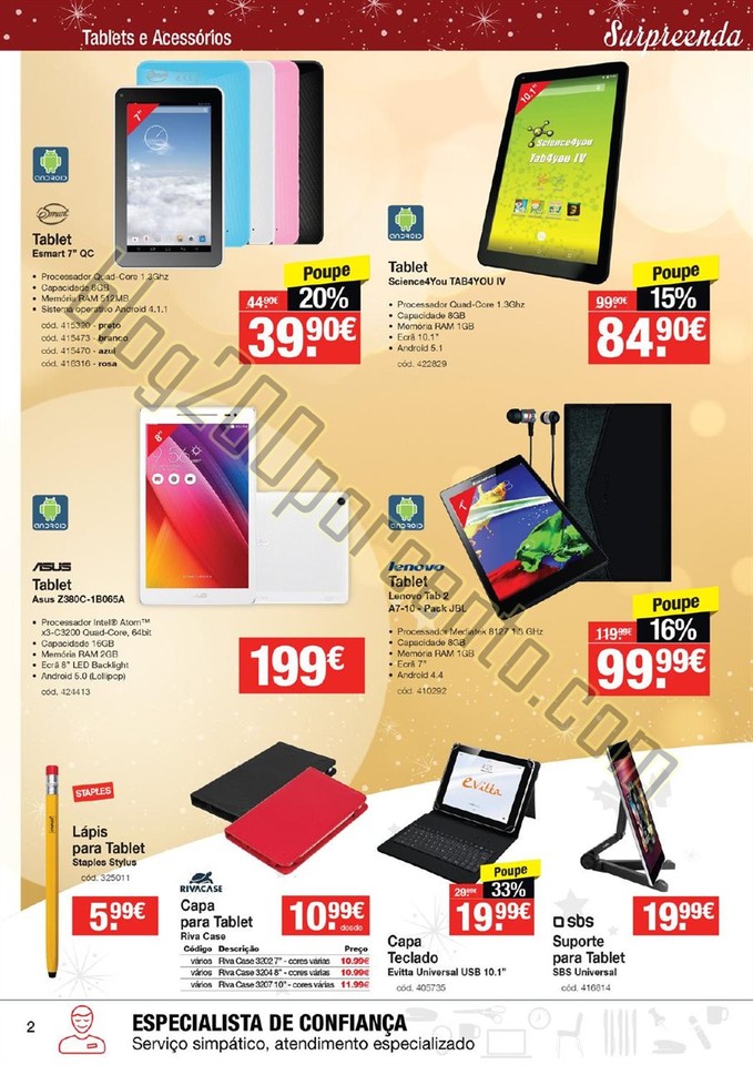 Antevisão folhetoSTAPLES Promoções Natal de 10 