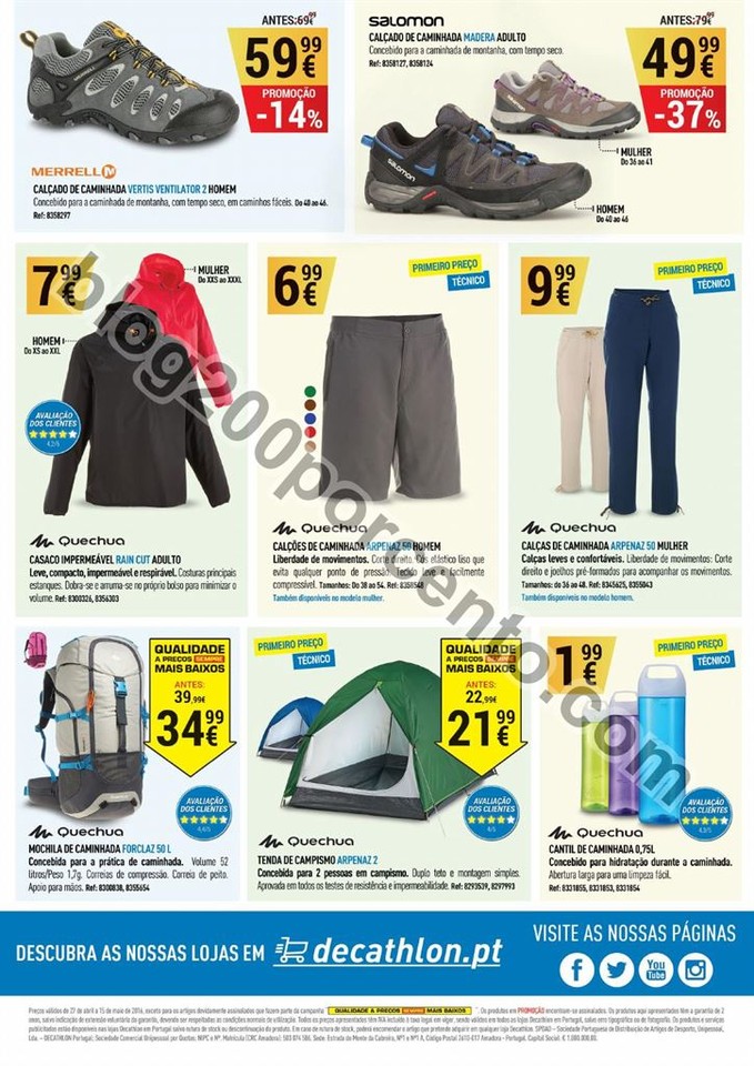 Novo Folheto DECATHLON Promoções de 27 abril a 1