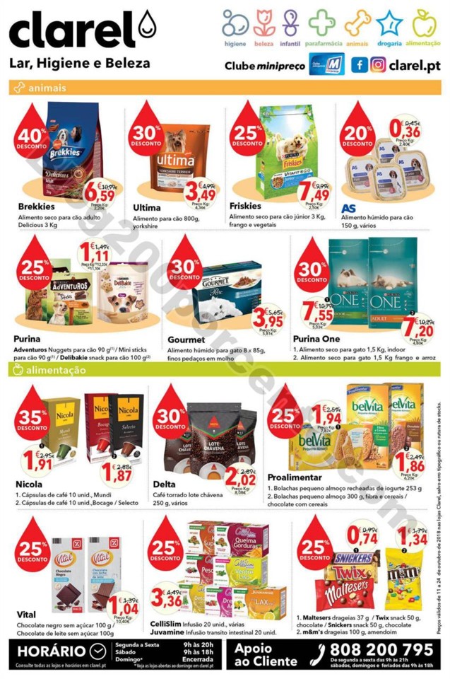 Antevisão Folheto CLAREL promoções de 11 a 24 o