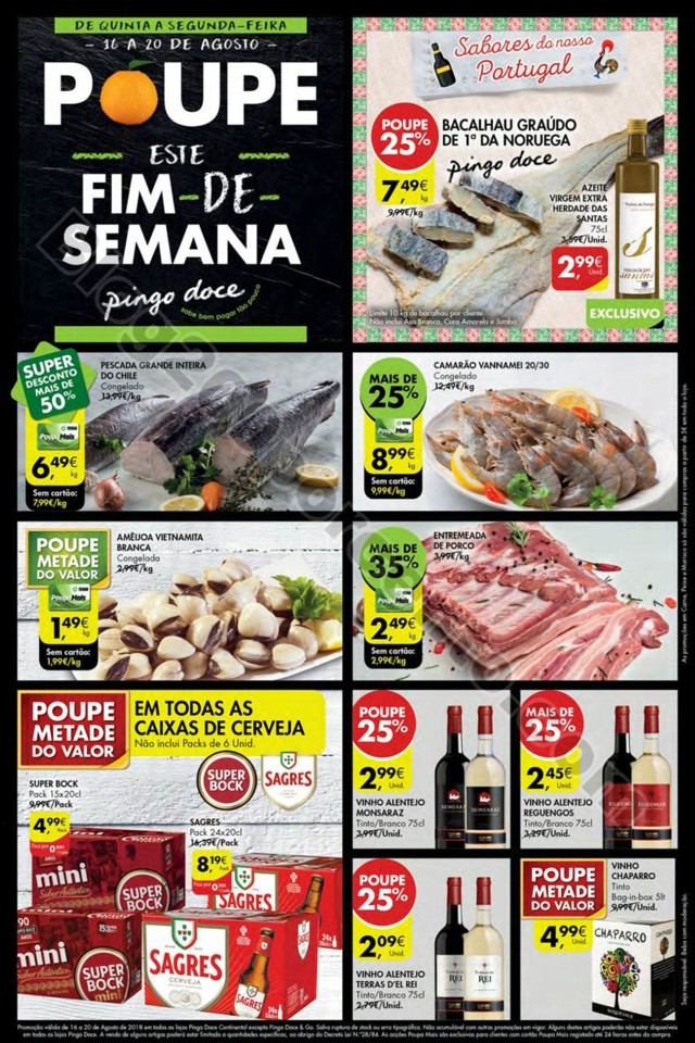 Antevisao Folheto PINGO DOCE Fim de semana 16 a 20