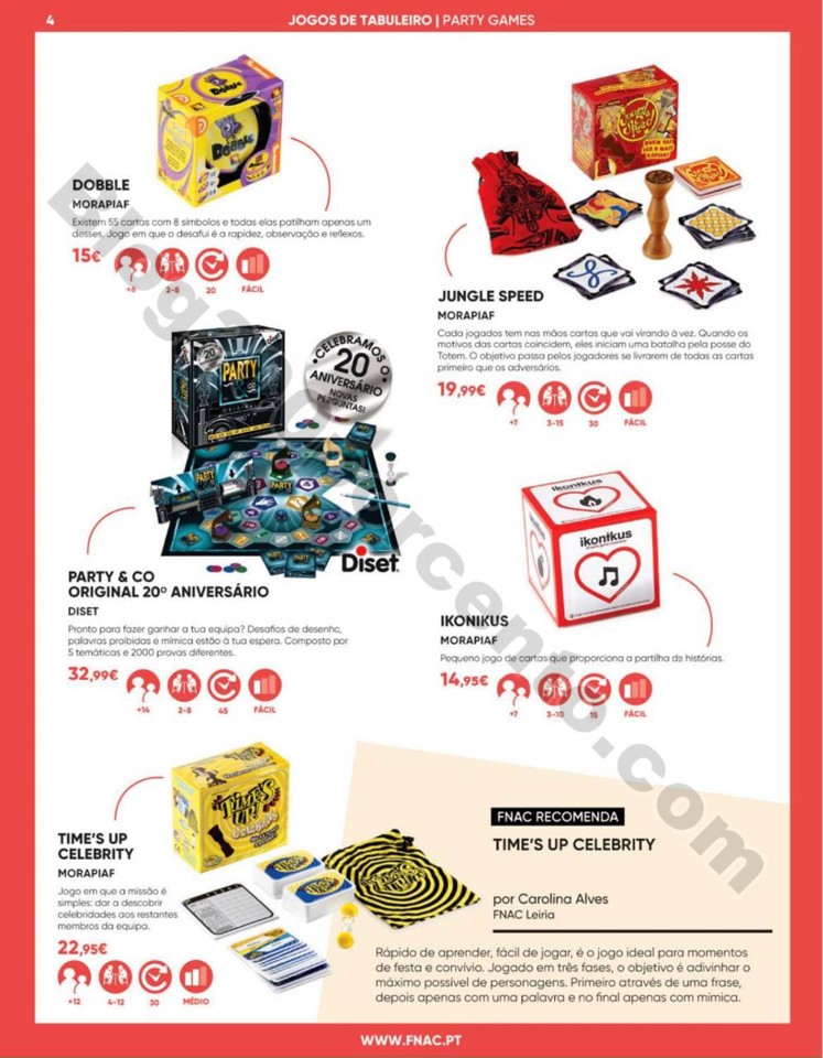 Antevisão Folheto FNAC Especial jogos tabuleiro p