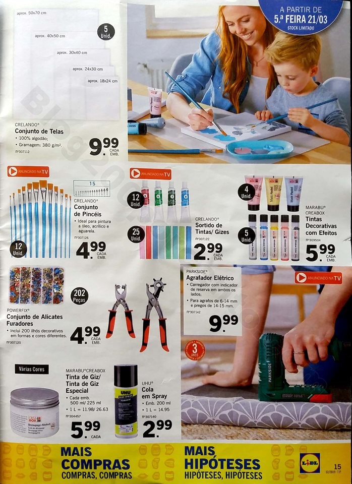 antevisao folheto lidl bazar 18 março e 21 março