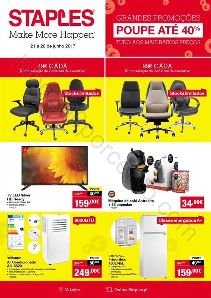 Antevisão Folheto STAPLES Promoções de 21 a 28 