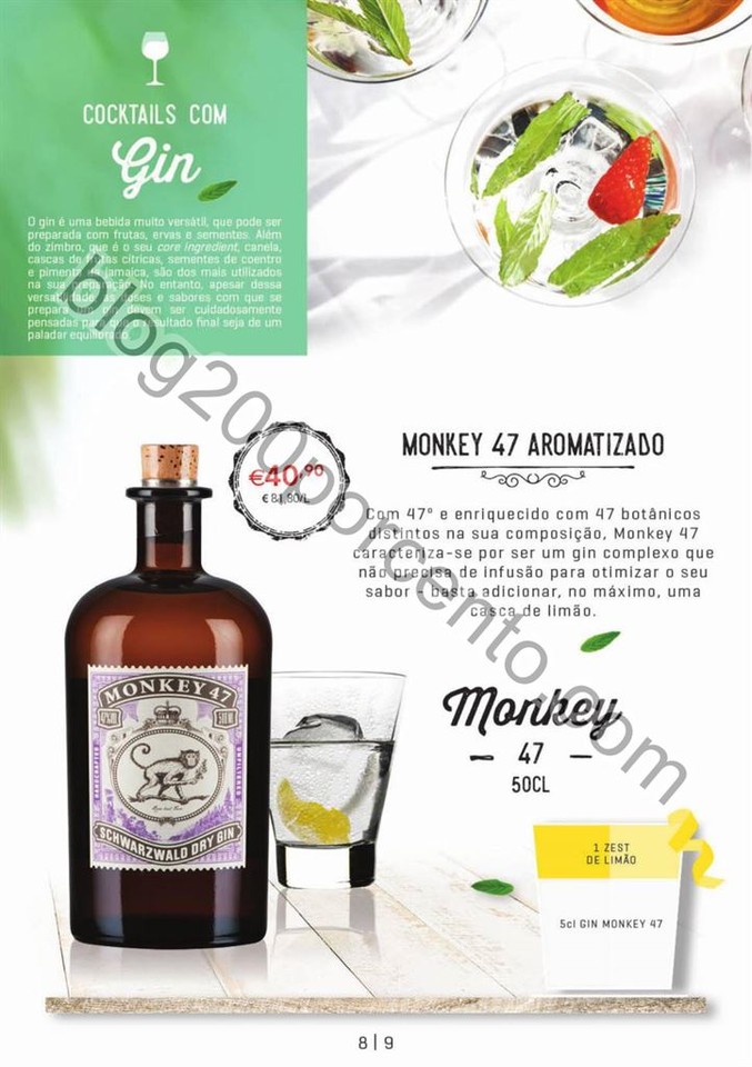 Antevisão Folheto CONTINENTE Cocktails &amp; Gins pro