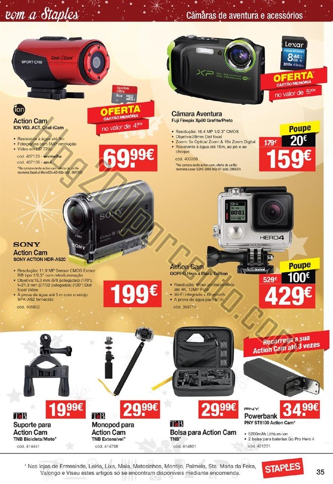 Antevisão Folheto STAPLES Natal promoções de 26