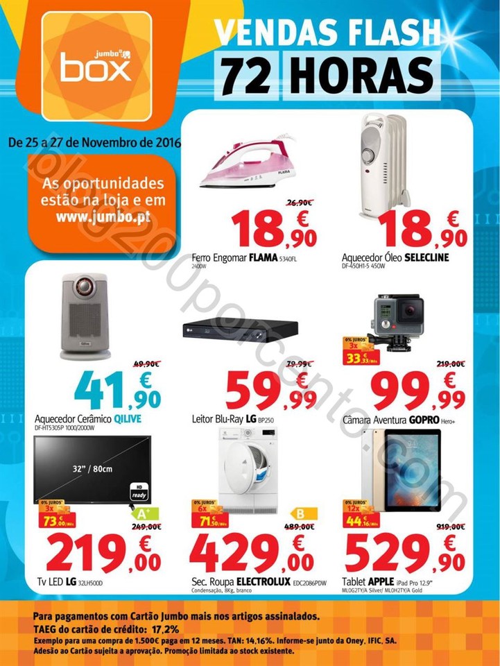 72 horas de descontos BOX - JUMBO de 25 a 27 novem