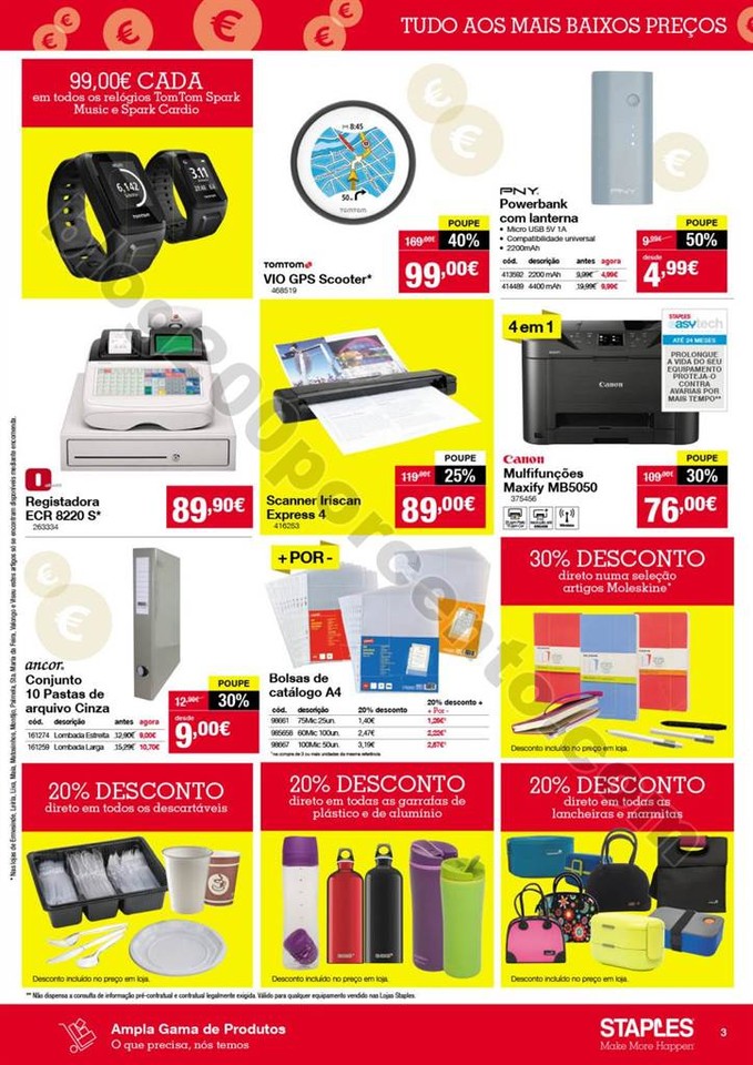 Antevisão Folheto STAPLES Promoções de 26 julho