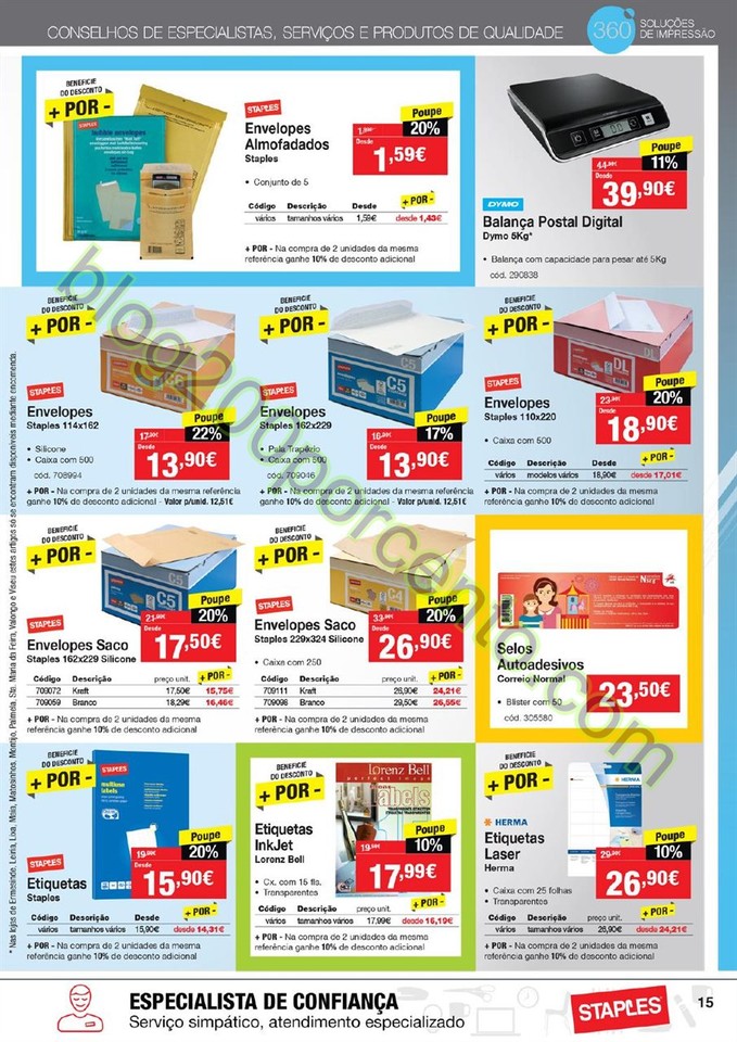Antevisão Folheto STAPLES promoções de 3 a 15 m
