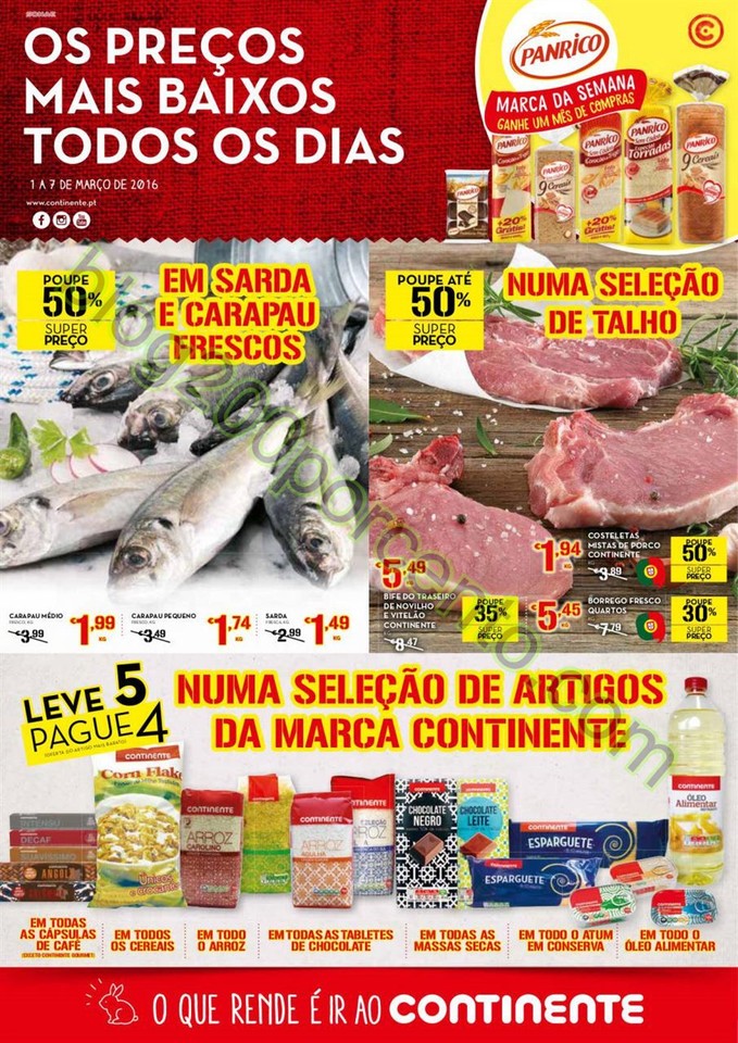 Antevisão Folheto CONTINENTE Promoções de 1 a 7