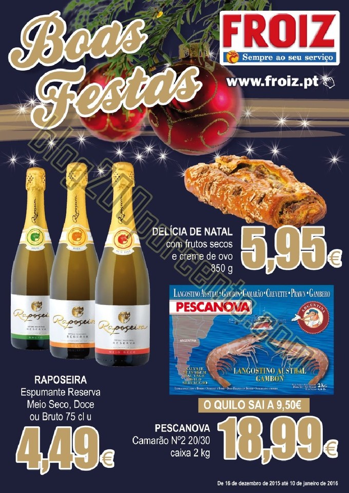 Novo Folheto FROIZ Natal e Ano Novo até 10 janeir