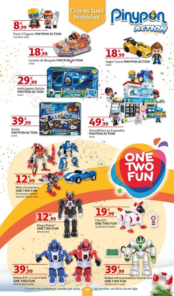 Folheto Brinquedos Natal AUCHAN Promoções de 8 n