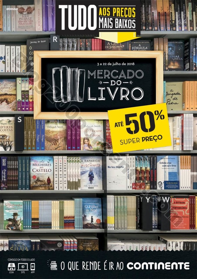 Antevisão Folheto CONTINENTE Feira do livro promo