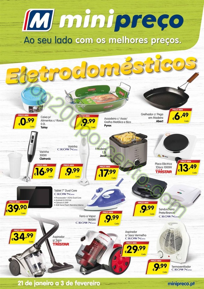Novo Folheto MINIPREÇO Bazar promoções de 21 ja