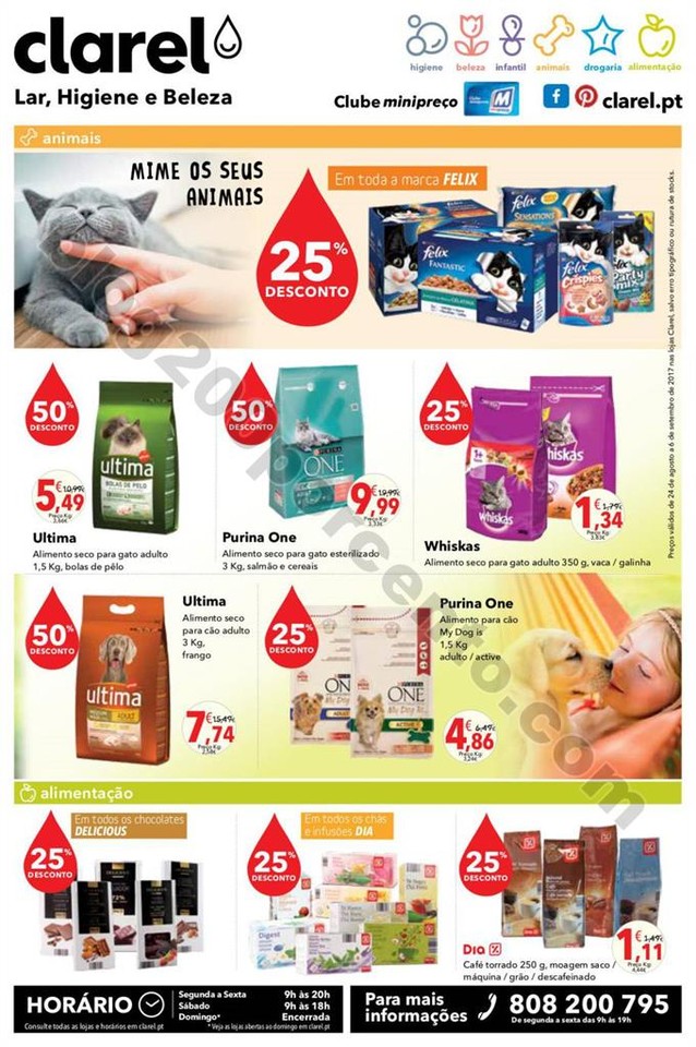 Antevisão Folheto CLAREL Promoções de 24 agosto