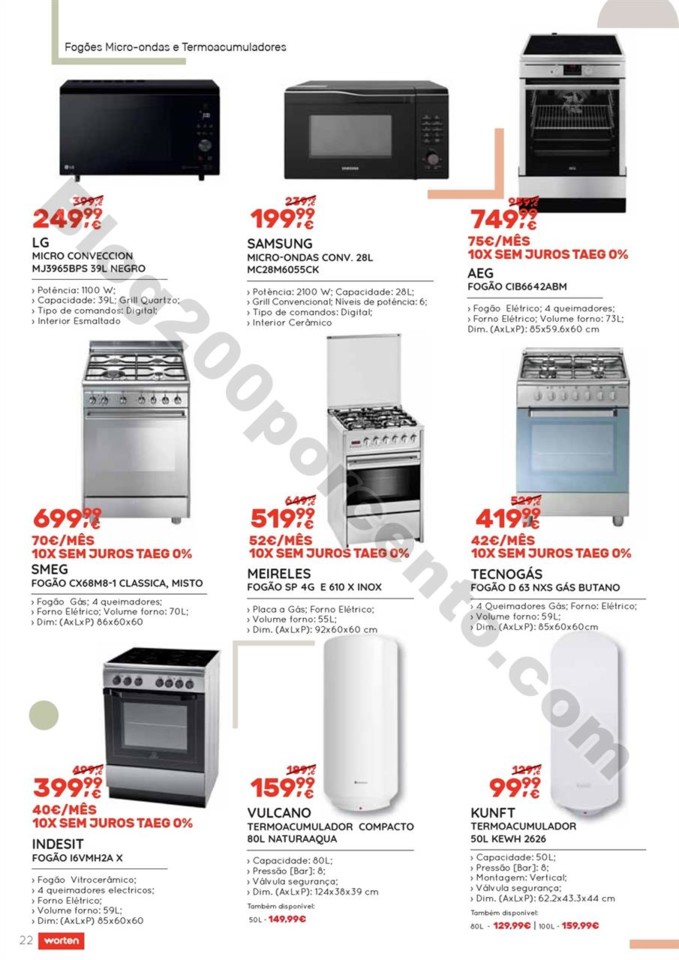 Antevisão Folheto WORTEN cozinhas promoções de 