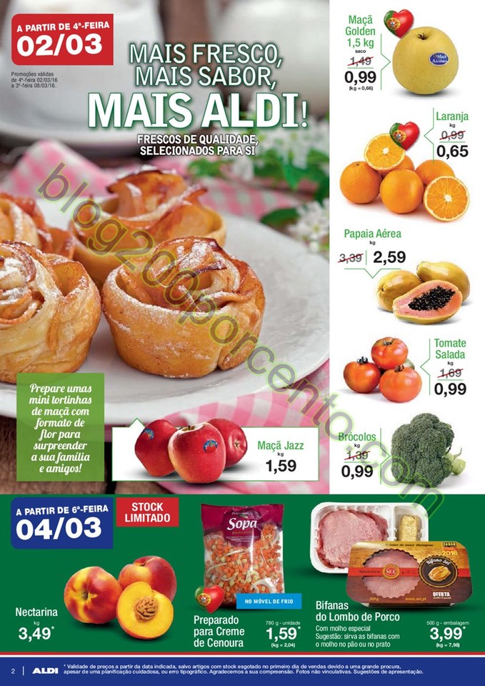 Antevisão Folheto ALDI promoções a partir de 2 